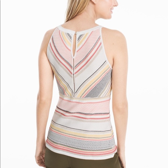 WHBM Stripe Sleeveless Sweater - Picture 2 of 4